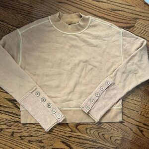 Free People Tan Long Sleeve Top